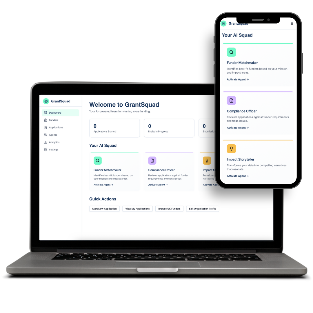 GrantSquad app interface
